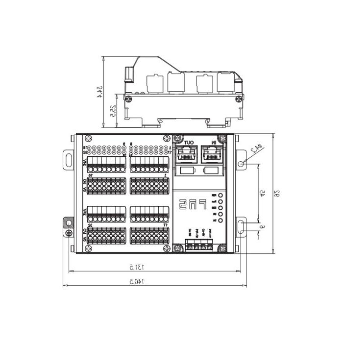 EtherCAT protocol、32DI/DO adaptive configuration、PNP、Terminal type、RJ45 network port、 IP20 remote module、009E54